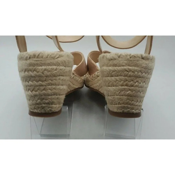 Vince Camuto Women Heel Wedge Shoes Open Toe Rose Gold Espadrille Sandal 9.5M - Picture 9 of 12